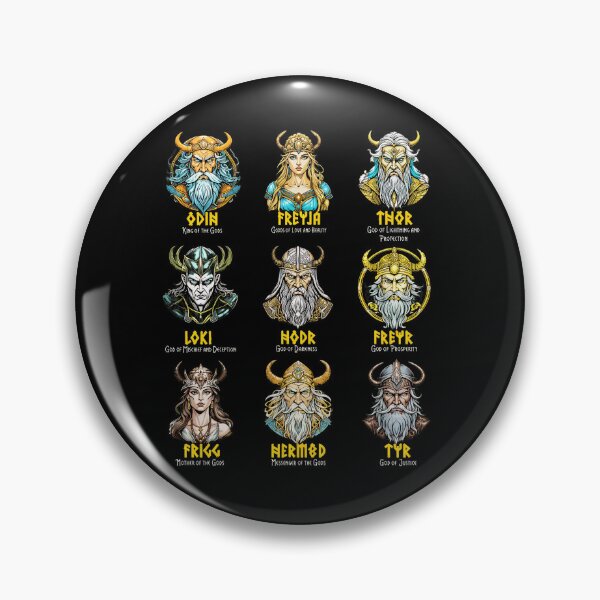 Item preview, Norse Gods and Goddesses Pantheon Art designed and sold by rhymjqvinci.