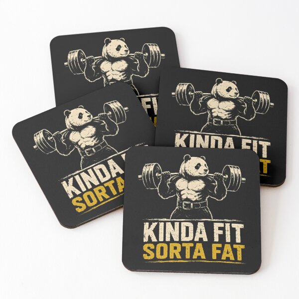 Item preview, Kinda Fit Sorta Fat Panda Weightlifting Gym Humor designed and sold by HumansStuck12.