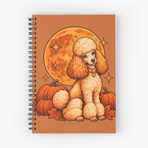 Item preview, Retro 1970s Harvest Moon Poodle Art – Groovy Vintage Halloween Print designed and sold by MagicMakerPh.