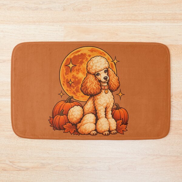 Item preview, Retro 1970s Harvest Moon Poodle Art – Groovy Vintage Halloween Print designed and sold by MagicMakerPh.