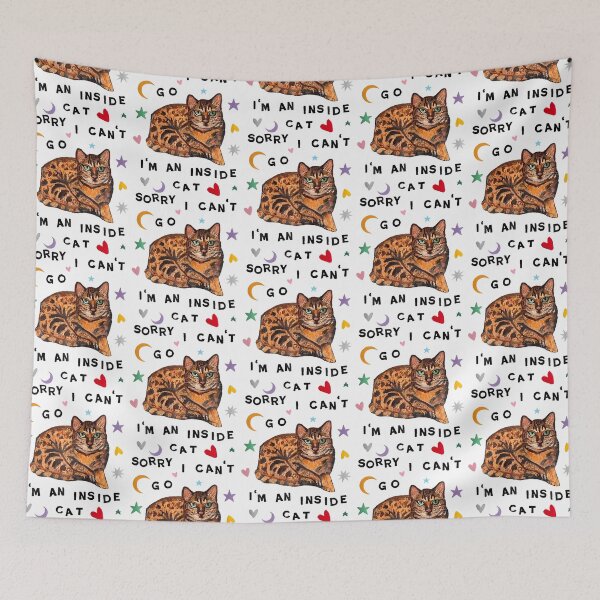 Item preview, Sorry I Cant Go Im An Inside Cat Funny Introvert Cat  designed and sold by RealestInternet.