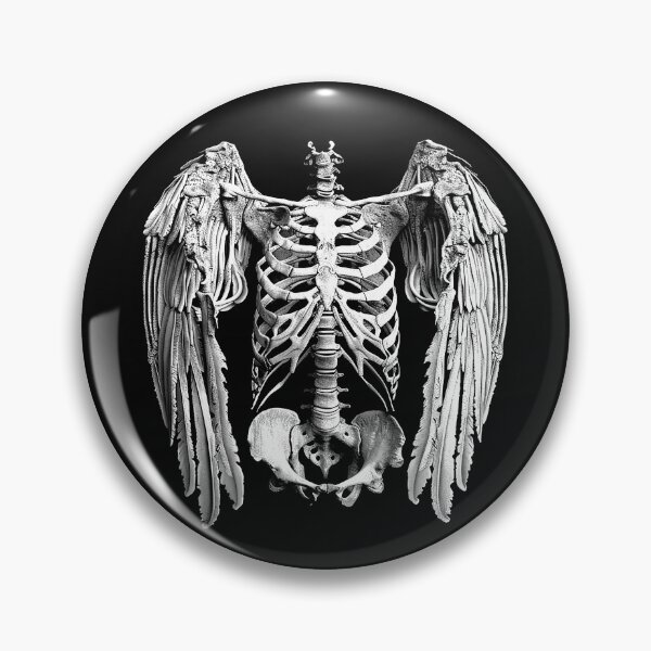 Item preview, Winged Skeleton Gothic Anatomy Macabre Angel Dark Fantasy designed and sold by inkoutninja.