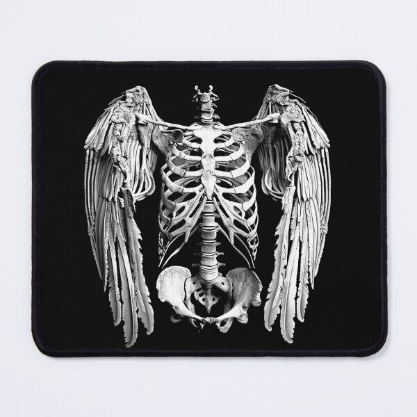 Item preview, Winged Skeleton Gothic Anatomy Macabre Angel Dark Fantasy designed and sold by inkoutninja.