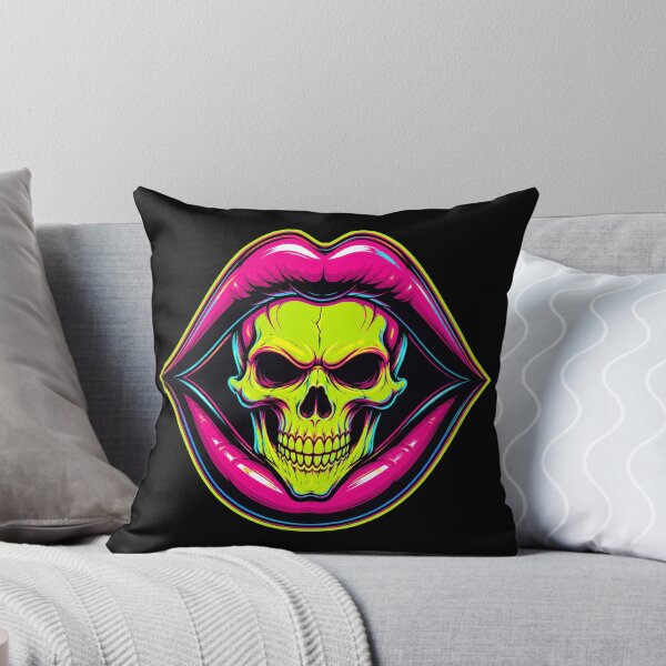 Item preview, Neon Skull and Pink Lips designed and sold by teeperfect.