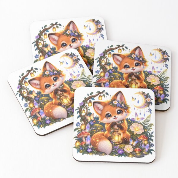 Item preview, Enchanted Forest Fox Lantern Moonlight designed and sold by jgvisualarts.
