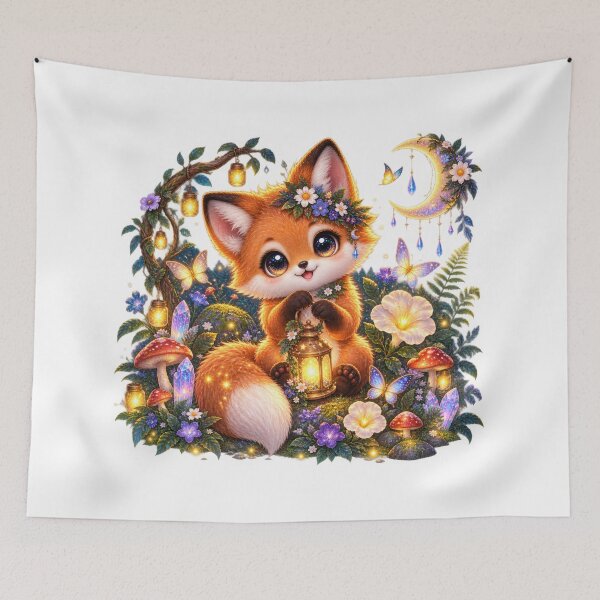 Item preview, Enchanted Forest Fox Lantern Moonlight designed and sold by jgvisualarts.