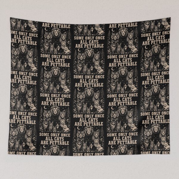 Item preview, Vintage All Cats Are Pettable Some Only Once Retro Nature designed and sold by RealestInternet.