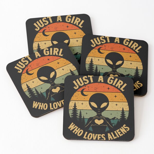 Item preview, Just A Girl Who Loves Aliens Sci Fi Space Extraterrestrial Women designed and sold by RetroMini2026.