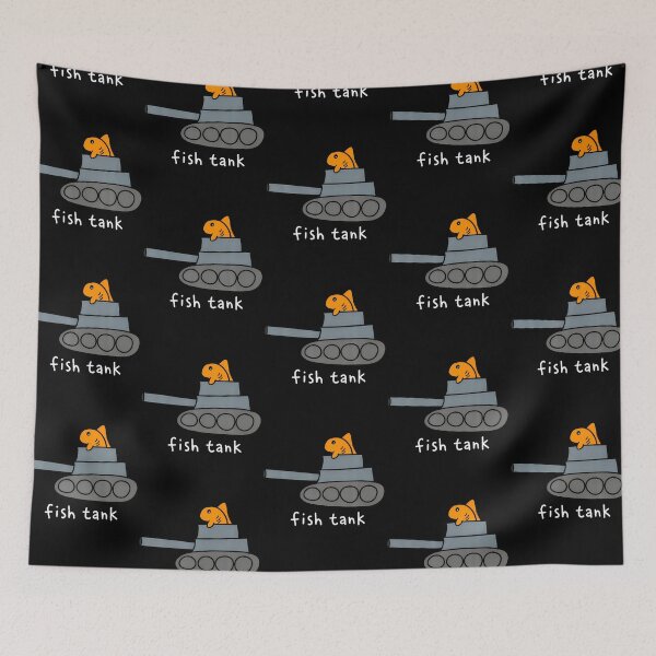 Item preview, Fish Tank Funny Fish Military Tank Aquarium Pun Humor designed and sold by RealestInternet.