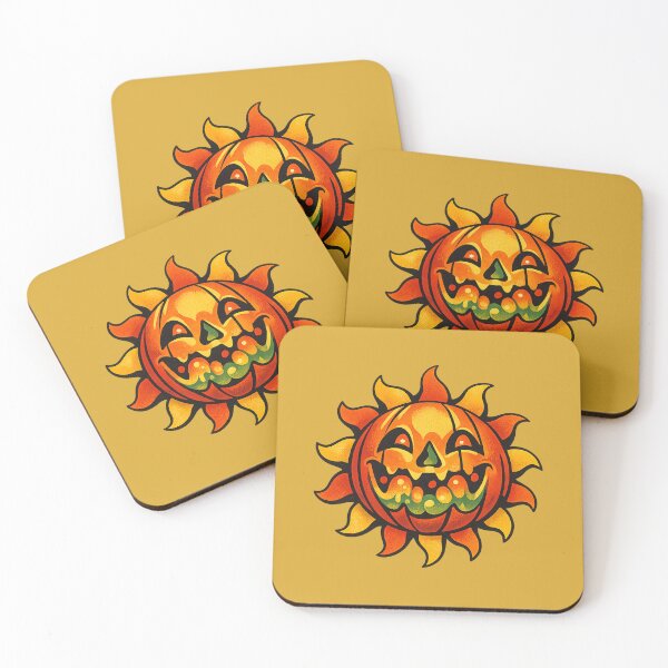Item preview, Retro 1970s Lava-Lamp Jack-o-Lantern Sun Art – Groovy Halloween Print designed and sold by MagicMakerPh.