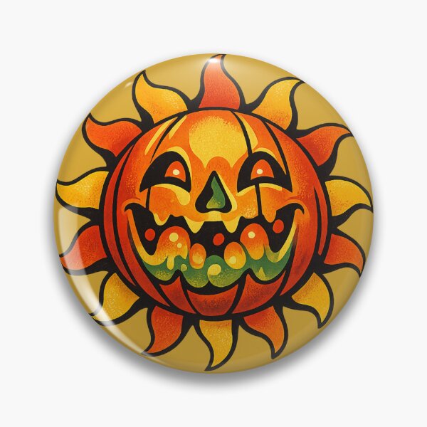 Item preview, Retro 1970s Lava-Lamp Jack-o-Lantern Sun Art – Groovy Halloween Print designed and sold by MagicMakerPh.
