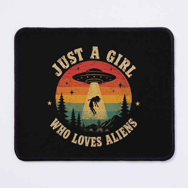 Item preview, Just A Girl Who Loves Aliens UFO Lover Sci Fi Fan designed and sold by SkeletonsDanger.