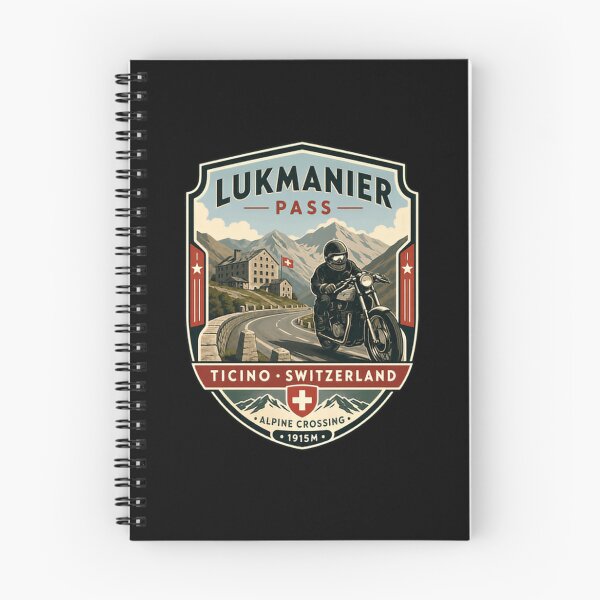 Item preview, Lukmanier Pass Ticino Switzerland Alpine Crossing 1915M Motorcycle Rider Travel designed and sold by RetroMini2026.