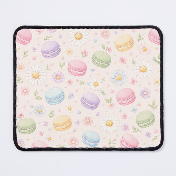 Item preview, Pastel French Macaron & Daisy Flower Pattern designed and sold by Skyrocketz.