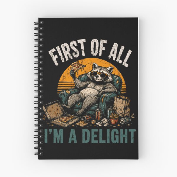 Item preview, First Of All I'm A Delight Funny Raccoon Pizza Lover Humor designed and sold by JonesFlora2025.