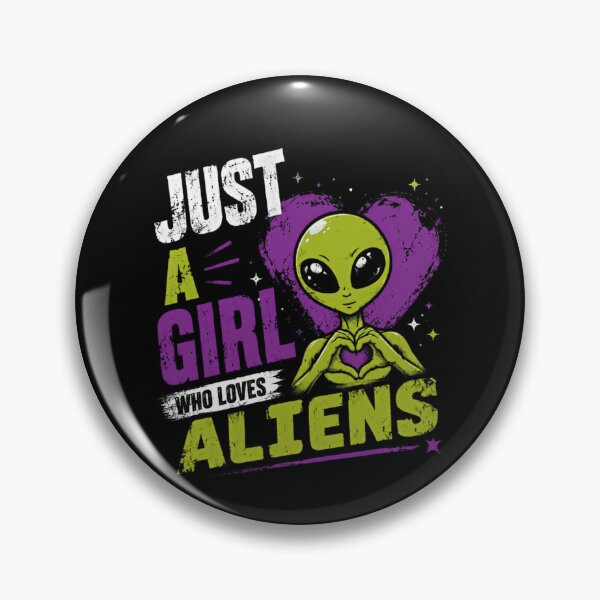 Item preview, Just A Girl Who Loves Aliens Alien Lover Sci-Fi Space Fan Women designed and sold by SkeletonsDanger.