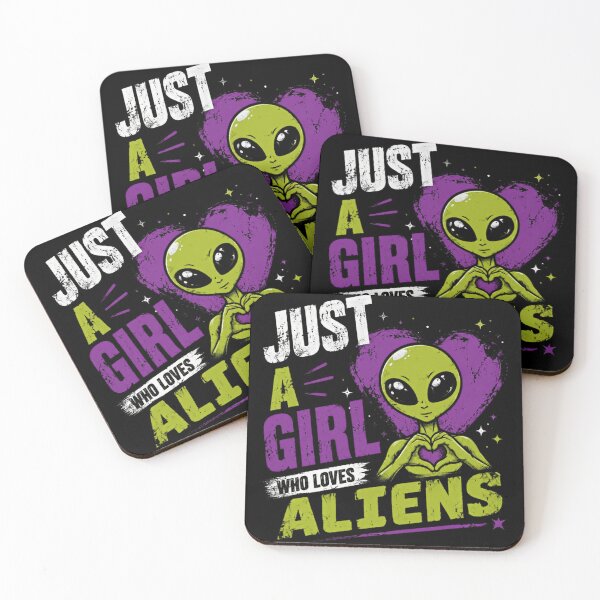 Item preview, Just A Girl Who Loves Aliens Alien Lover Sci-Fi Space Fan Women designed and sold by SkeletonsDanger.