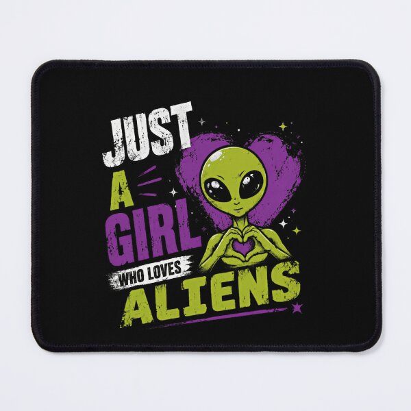 Item preview, Just A Girl Who Loves Aliens Alien Lover Sci-Fi Space Fan Women designed and sold by SkeletonsDanger.