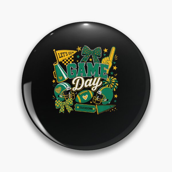 Item preview, Game Day Football Season Green  Gold Yellow Kids Women Men designed and sold by RealestInternet.