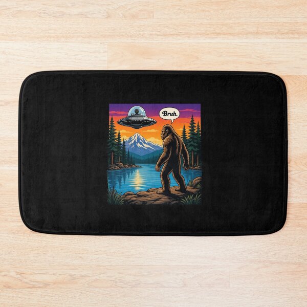 Item preview, Bigfoot UFO Lake Encounter Poster designed and sold by TTEDGLOBAL.