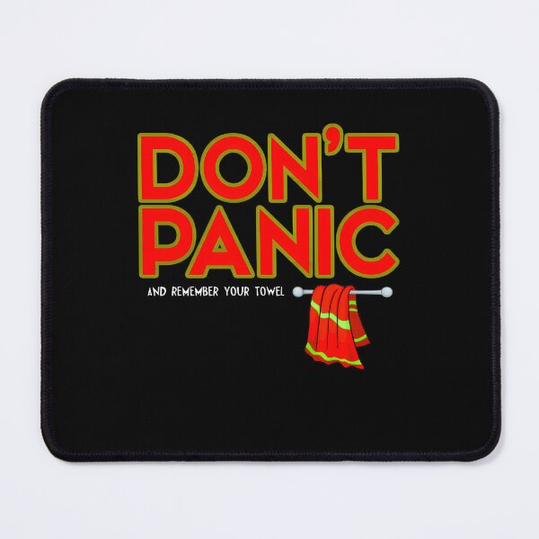 Item preview, Don't Panic with towel And Remember Your Towel designed and sold by ElainaShelton.