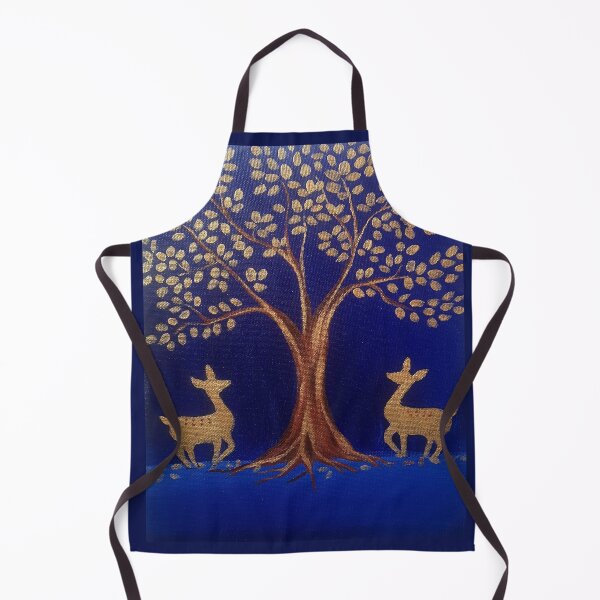 Item preview, Whispers of the Golden Forest | Sacred Tree & Golden Deer | Indian Art  designed and sold by Sakshiartwork.