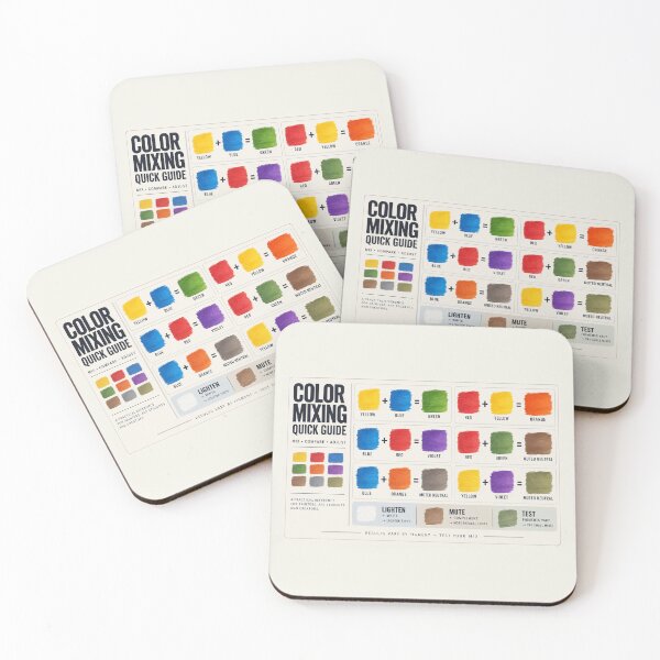 Item preview, Color Mixing Quick Guide – Artist Paint Mixing Reference Desk Mat designed and sold by astersgraphics.