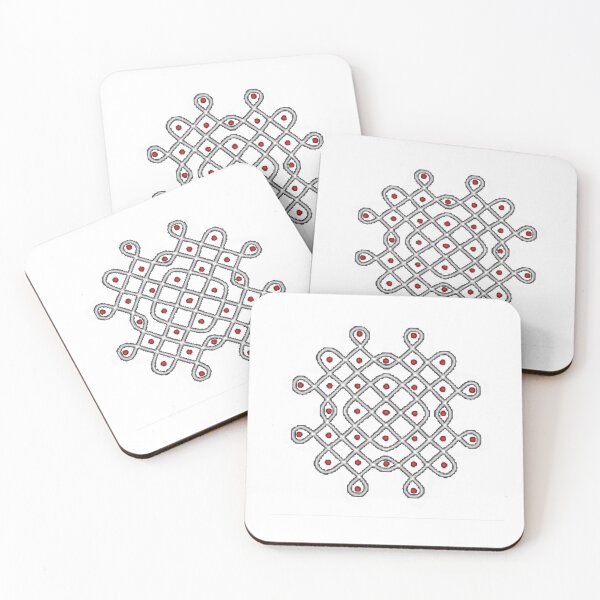 Item preview, An Auspicious Pattern for Positivity | Kolam Art from India designed and sold by Sakshiartwork.