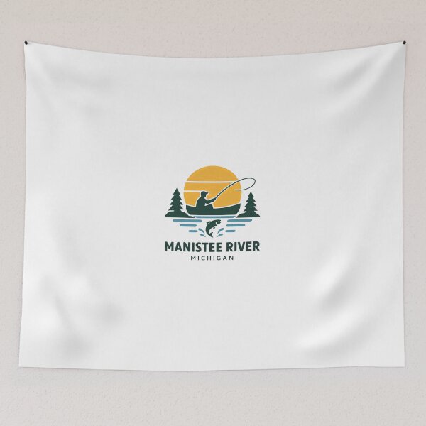 Item preview, Manistee River Michigan Fishing Angler Outdoors designed and sold by Simsimah26Parks.