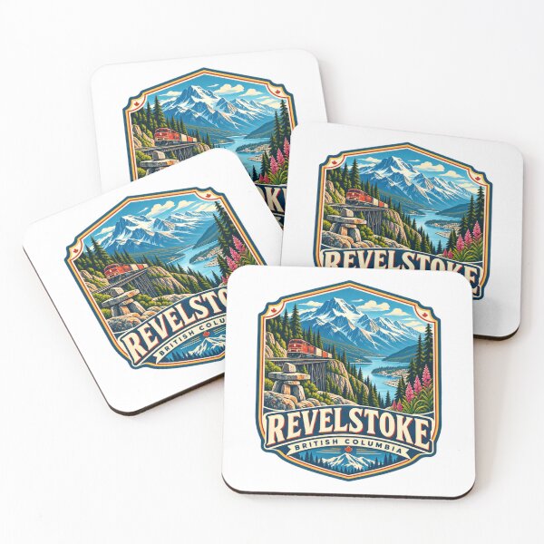 Item preview, Revelstoke British Columbia Canada Mountain Lake Train Travel Souvenir designed and sold by Star3NowForMe.