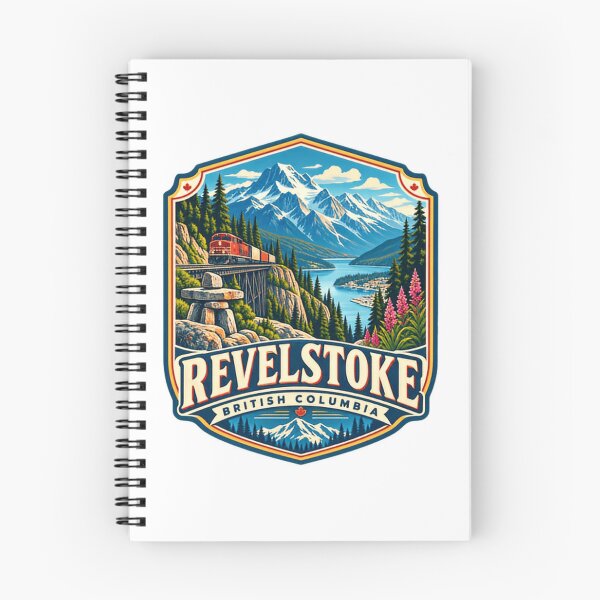 Item preview, Revelstoke British Columbia Canada Mountain Lake Train Travel Souvenir designed and sold by Star3NowForMe.