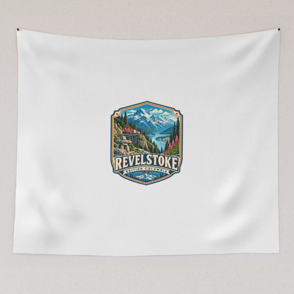 Item preview, Revelstoke British Columbia Canada Mountain Lake Train Travel Souvenir designed and sold by Star3NowForMe.