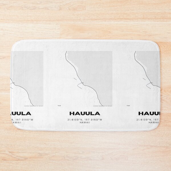 Item preview, Hauula Hawaii Map | Minimalist North Shore Oahu Location Design designed and sold by RM-Journey.