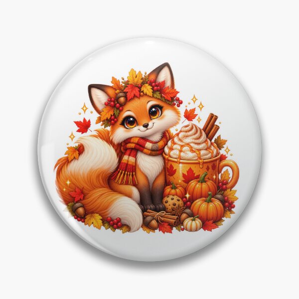 Item preview, Cozy Autumn Fox Pumpkin Spice designed and sold by jgvisualarts.
