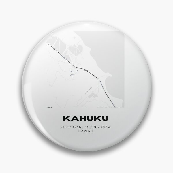 Item preview, Kahuku Hawaii Map | Minimalist North Shore Oahu Location Design designed and sold by RM-Journey.