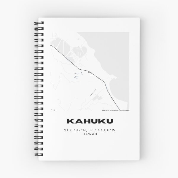Item preview, Kahuku Hawaii Map | Minimalist North Shore Oahu Location Design designed and sold by RM-Journey.