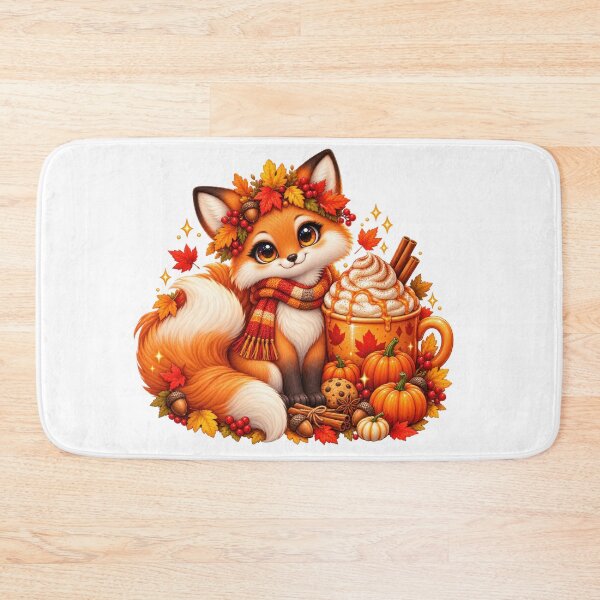 Item preview, Cozy Autumn Fox Pumpkin Spice designed and sold by jgvisualarts.