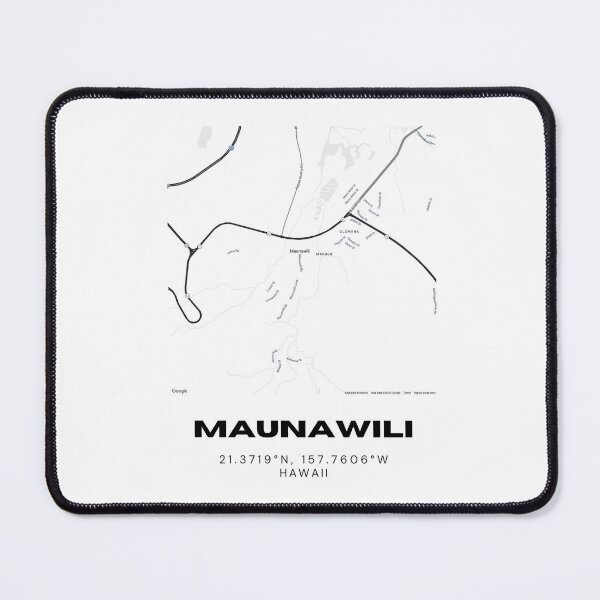 Item preview, Maunawili Hawaii Map | Minimalist Windward Oahu Location Design designed and sold by RM-Journey.