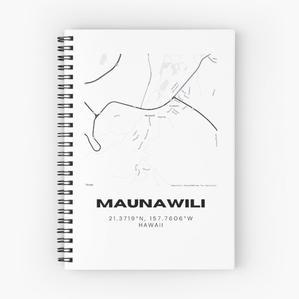 Item preview, Maunawili Hawaii Map | Minimalist Windward Oahu Location Design designed and sold by RM-Journey.