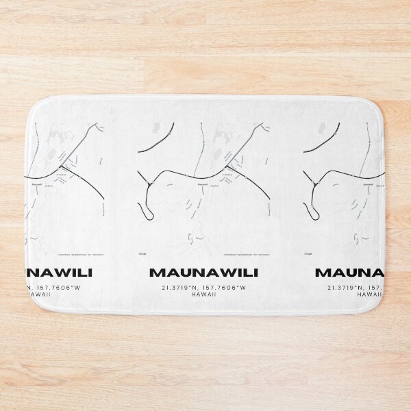 Item preview, Maunawili Hawaii Map | Minimalist Windward Oahu Location Design designed and sold by RM-Journey.