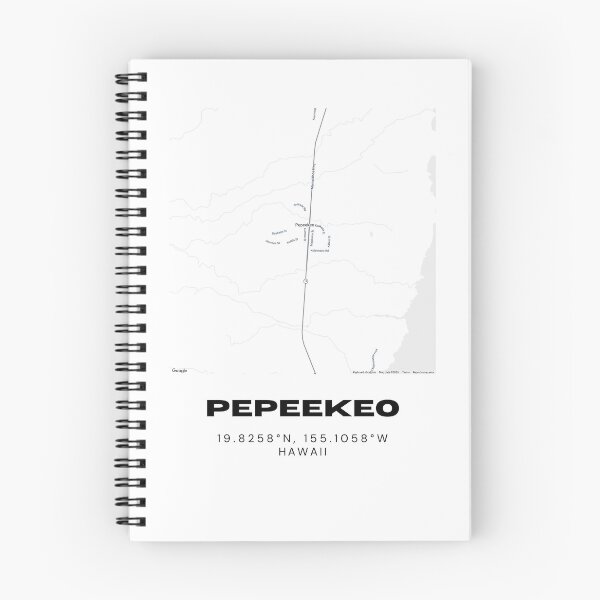 Item preview, Pepeekeo Hawaii Map | Minimalist Big Island Coastal Location Design designed and sold by RM-Journey.