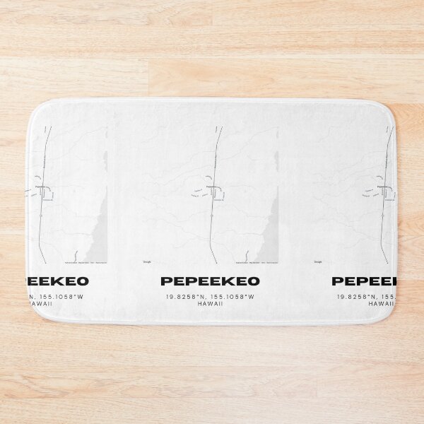 Item preview, Pepeekeo Hawaii Map | Minimalist Big Island Coastal Location Design designed and sold by RM-Journey.