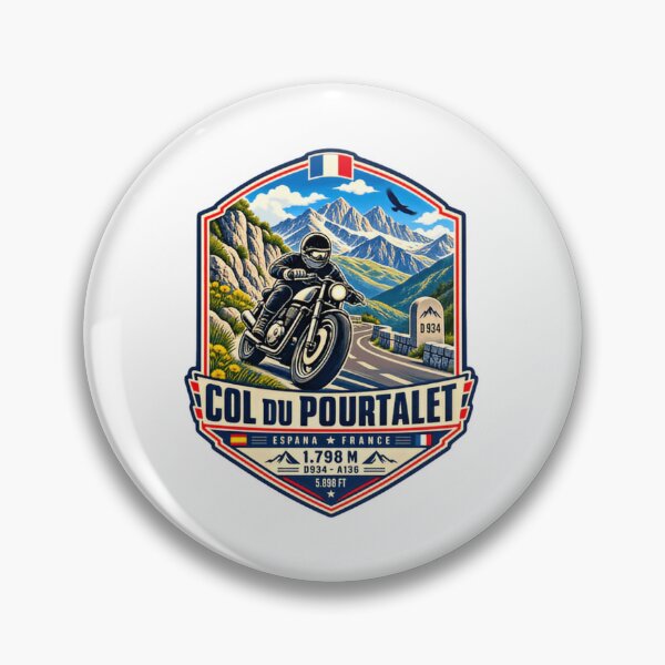 Item preview, Col Du Pourtalet Motorcycle Mountain Pass France Spain Rider designed and sold by Star3NowForMe.