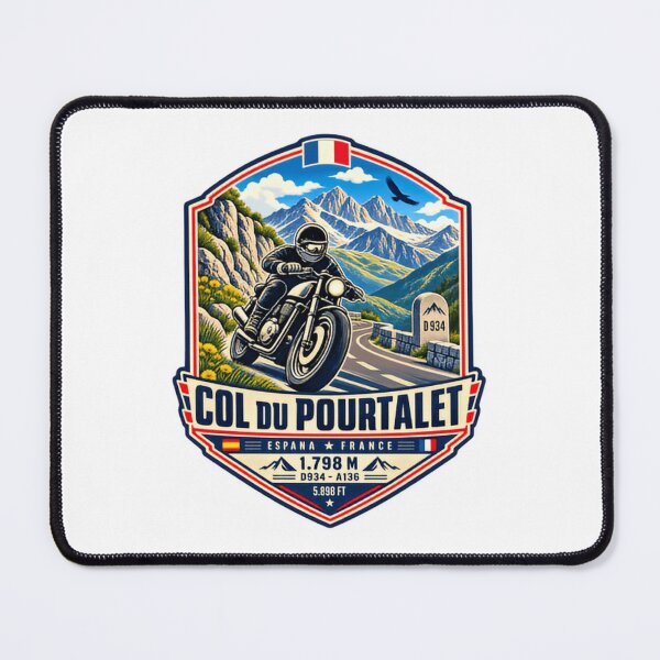 Item preview, Col Du Pourtalet Motorcycle Mountain Pass France Spain Rider designed and sold by Star3NowForMe.