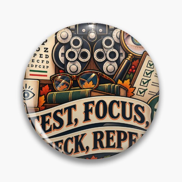 Item preview, Test, Focus, Check, Repeat Optometry designed and sold by supertae.