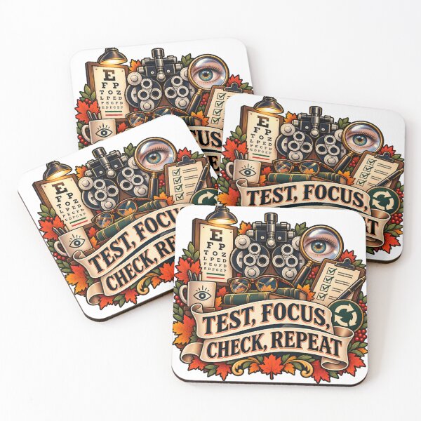 Item preview, Test, Focus, Check, Repeat Optometry designed and sold by supertae.