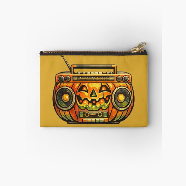 Item preview, Retro 1970s Lava-Lamp Boombox Jack-o-Lantern Art – Groovy Halloween Print designed and sold by MagicMakerPh.