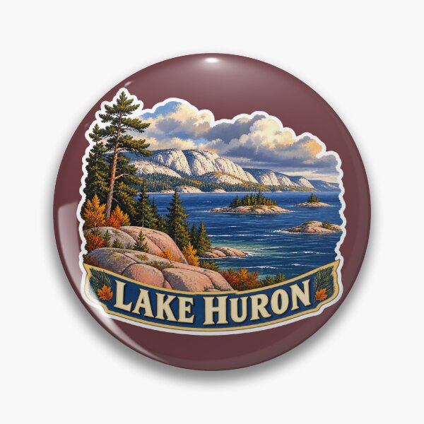 Item preview, Title: Lake Huron Vintage Canadian Great Lakes Scenic Prints designed and sold by PinUpPizzazz.