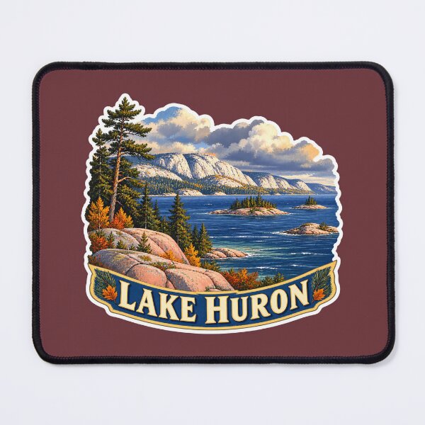 Item preview, Title: Lake Huron Vintage Canadian Great Lakes Scenic Prints designed and sold by PinUpPizzazz.