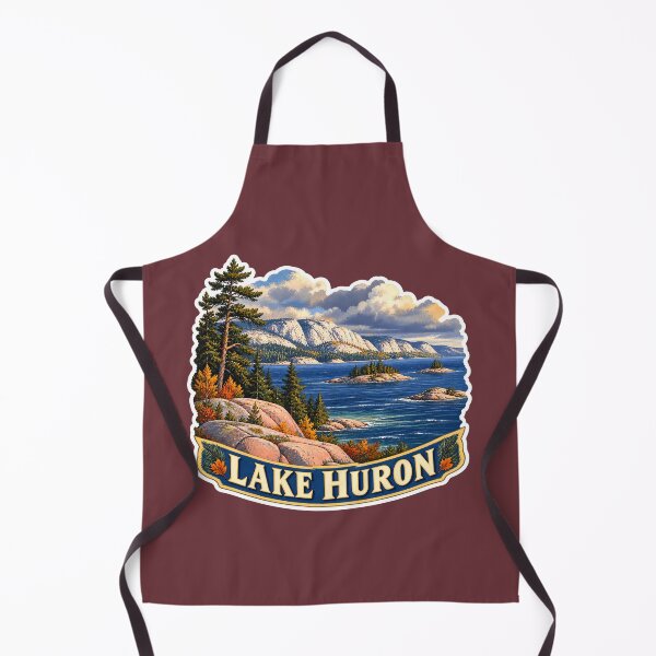 Item preview, Title: Lake Huron Vintage Canadian Great Lakes Scenic Prints designed and sold by PinUpPizzazz.